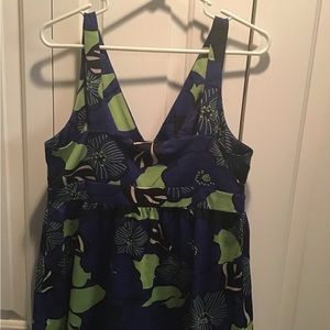INC sleeveless top size L floral print